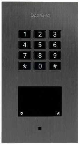DoorBird Code-Tastatur mit RFID und beleuchteter Tastatur für Unterputz Montage, Farbe: Anthrazit, IP65 - Bild 1