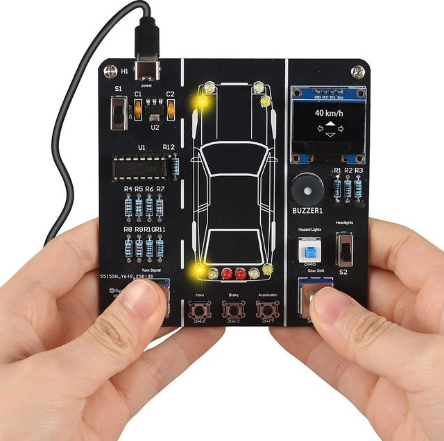 IST DIY Auto Fahren Simulation Löten Praxis Kit, STEM Elektronische Projekt Auto Fahrer Simulator, Fahrzeuge - Bild 1