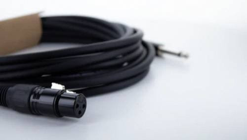Cordial EM 10 FP XLR Verbindungskabel Schwarz mit 1x XLR-Buchse 3-polig und 1x 6,3mm Klinkenstecker Mono - Bild 1