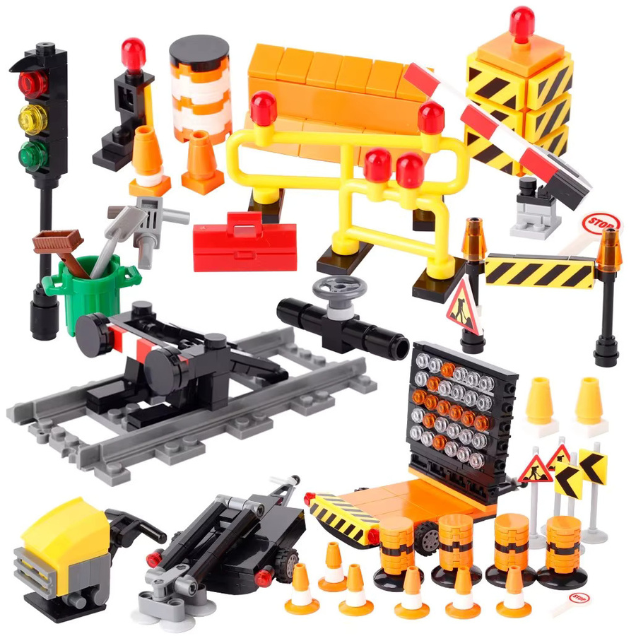 BRICKPANDA MOC Stadt Verkehrszeichen Bausteine, Tiere, Bunt / Mehrfarbig - Bild 4