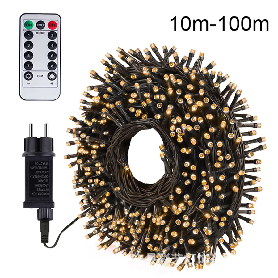 KIKIELF LED Lichterkette für Outdoor und Garten in Grün mit Draht für Weihnachten und Party - Bild 6