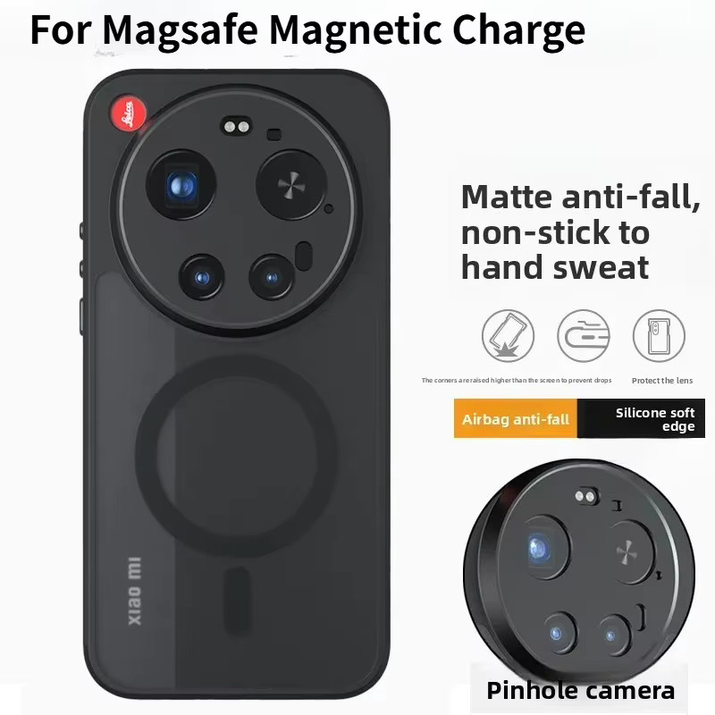 Stoßfeste MagSafe Magnet-Schutzhülle mit drehbarem Ständer für Xiaomi 17 Ultra und Xiaomi 17 Pro Max in Schwarz - Bild 4