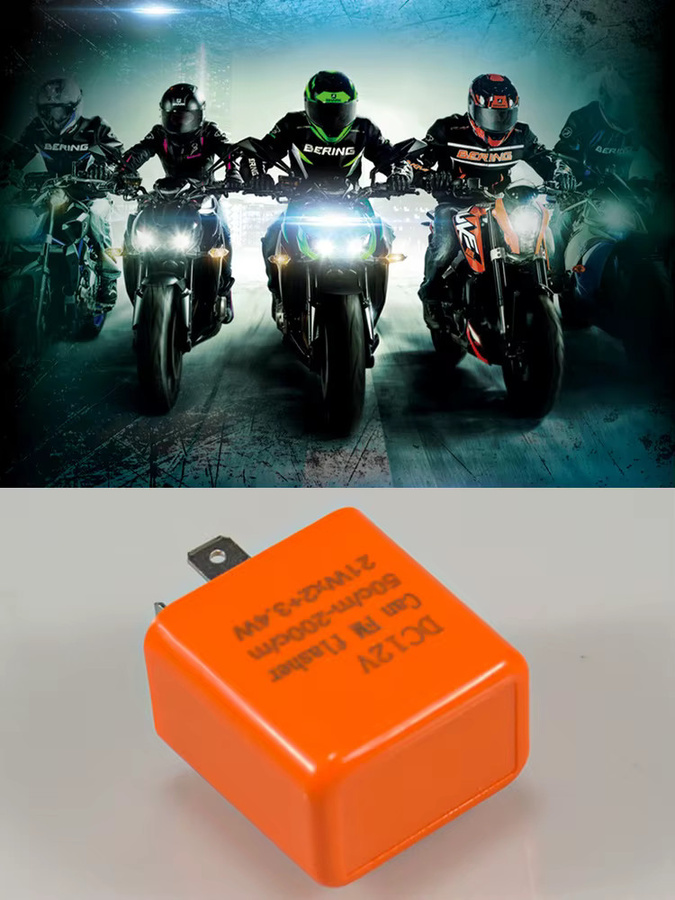 KEVANLY Motorrad LED Blinkrelais 2Pin mit einstellbarer Frequenz in Orange - Bild 6