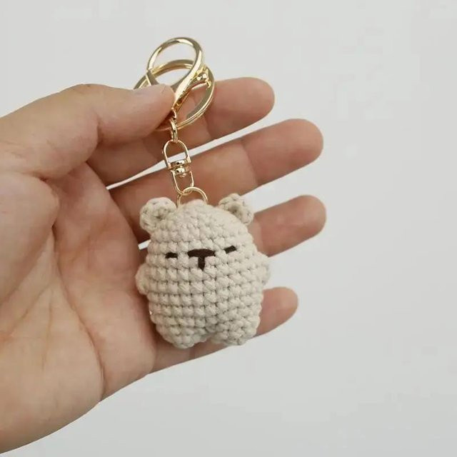 Linyi toy Schlüsselanhänger, gestrickte Bärenpuppe, Unisex - Bild 1