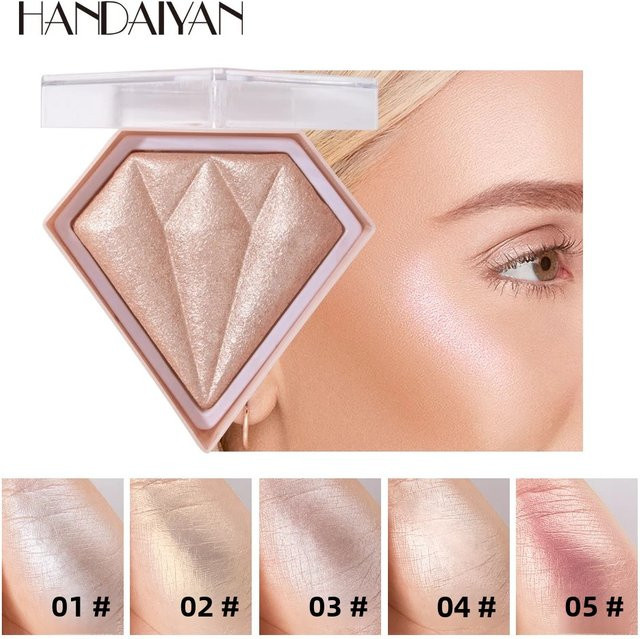 Handaiyan Diamant-Highlighter-Puder, 5-farbig, schimmernd, Unisex - Bild 1