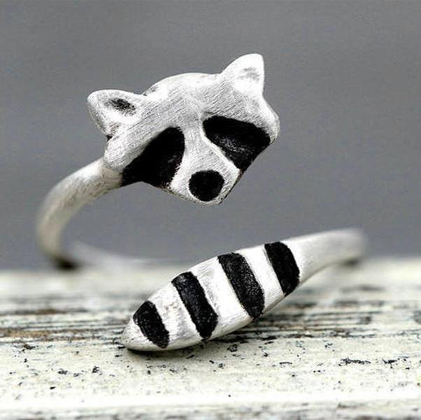 Bamos Waschbär-Ring, Messing, Silber, Damen - Bild 1