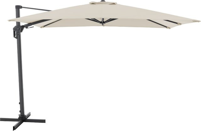 Doppler Ampelschirm Active Green Edition in Natur mit Aluminiumgestell und Polyesterbespannung, B: 310 cm, T: 210 cm - Bild 1
