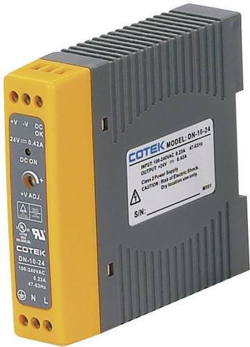 Cotek DN 10-24 Hutschienen-Netzteil 24 V/DC 0.42A 10W mit 1 Ausgang - Bild 1