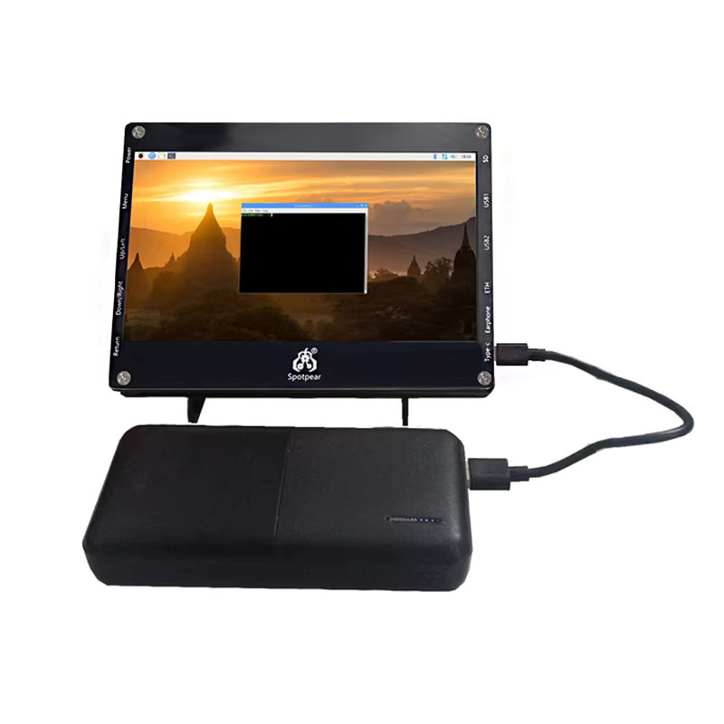 Raspberry Pi Zero 2W DIY Tablet Display mit 7 Zoll LCD Touchscreen und USB HUB in Schwarz - Bild 4