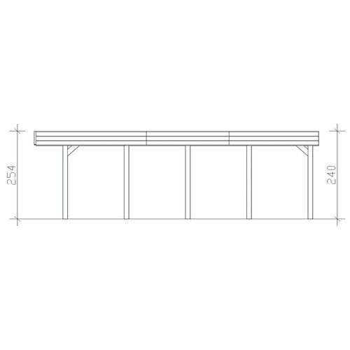Skan Holz Carport Friesland in Nussbaum Braun B/T: 557 x 708 cm, Höhe: 254 cm - Bild 4