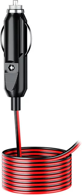 DC 12V 24V Auto Zigarettenanzünder Adapter mit LED-Anzeige und 4m Kabel in Schwarz - Bild 1