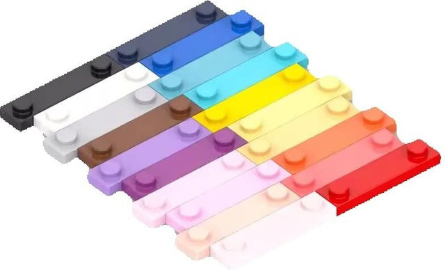 JIAJIALE Bausteine 1x4 Platten mit 2 Bolzen, Lila, 10-teiliges Set - Bild 1