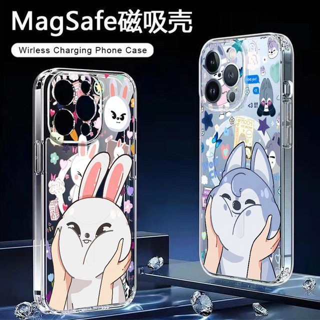 Potdemiel Cartoon K-Kids Strays MagSafe Magnetische Handyhülle für iPhone 17 Air 16 15 14 Plus 13 12 11 Pro Max X Xs XR 8 SE, Transparent - Bild 1