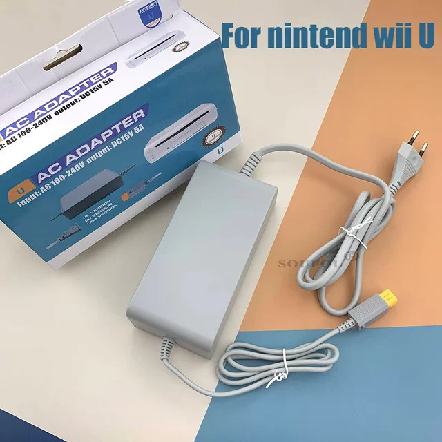MBCHIPSTAR AC Adapter Netzteil für Nintendo Wii U Konsole mit EU/US-Stecker in Grau - Bild 1