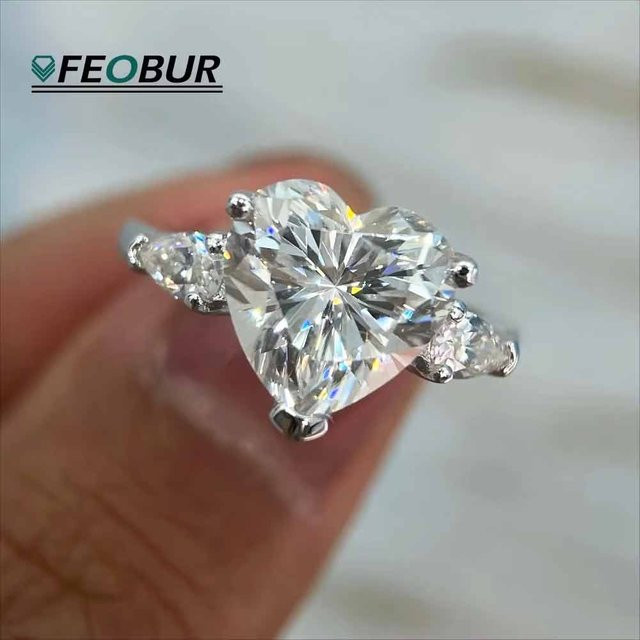 Feobur Verlobungsring 925 Silber, Diamant, Damen - Bild 1