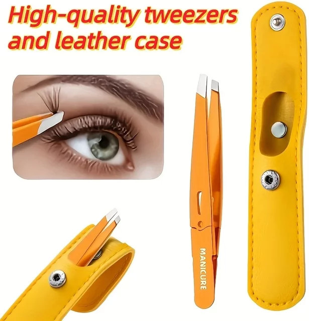 Ouriner Pinzette mit schräger Spitze, Edelstahl, Unisex - Bild 1