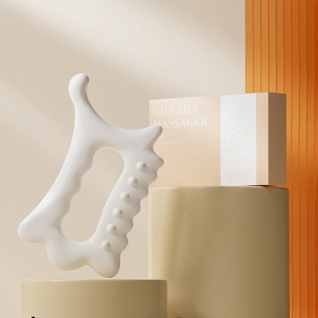 Gua Sha Schaberstab Meridianbürste für Gesicht und Augenpartie, Unisex - Bild 1