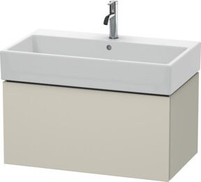Duravit Waschtischunterschrank L-Cube in Tau Matt Beige, wandhängend, 1 Auszug, B: 78,4 cm, T: 45,9 cm, H: 39,4 cm - Bild 1