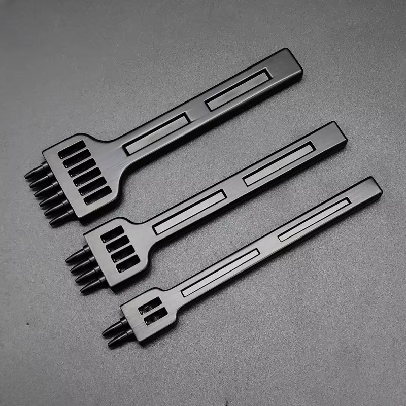 JUSTINLAU DIY-Lederwerkzeug Set aus legiertem Stahl mit 3 Stück 4 mm Rundstanzern für Lederarbeiten und Nähte - Bild 4
