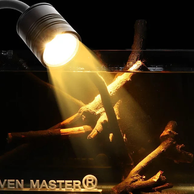 SEVEN MASTER LED-Aquarienstrahler in Warmweiß mit Clip-Halterung, Schwarz - Bild 1