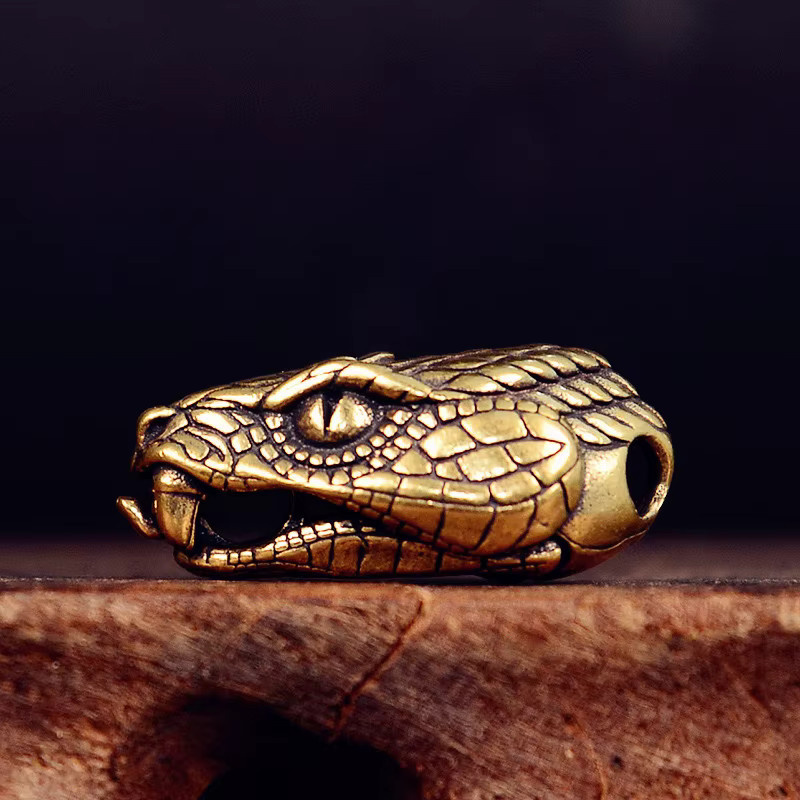 Paracord Anhänger, Schlangenkopf Messing, Unisex - Bild 3