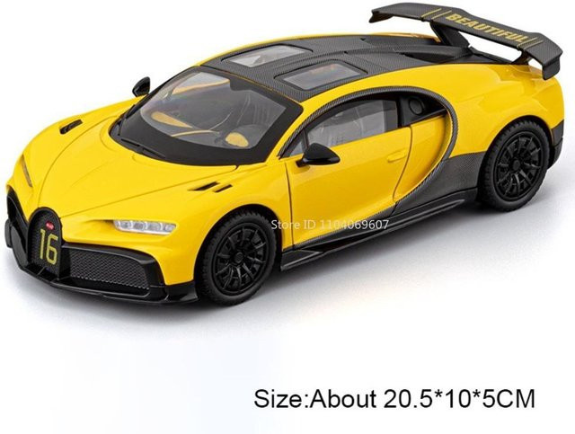 Linyi toy car Chiron Atlantic Modell Sportwagen, 1:24, mit Licht und Sound, ab 14 Jahren - Bild 1