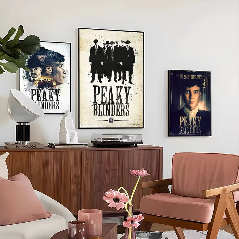 Wasserdichter Peaky Blinders Filmplakat Aufkleber in Vintage-Optik für deine Wanddekoration, mehrfarbig und rechteckig - Bild 3