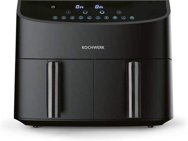 Kochwerk Heißluftfritteuse in Schwarz aus Metall mit 3,5 l Volumen, B/H/L: 36 x 31 x 39 cm - Bild 1
