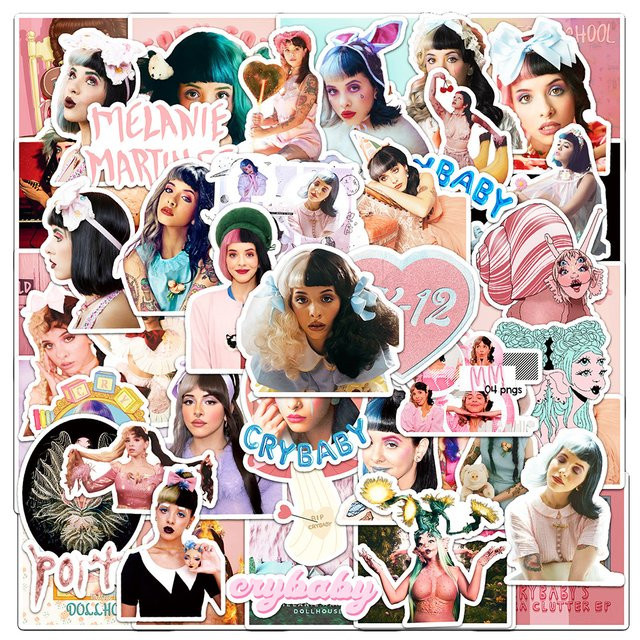 Ritnow Melanie Martinez Stern Aufkleber Set, Ästhetische Cartoon Sticker in Mehrfarbig für Notebook, Telefonhülle und Koffer - Bild 1