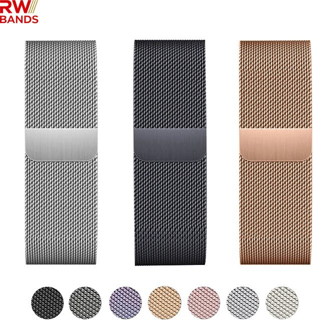 RWBANDS Uhrenarmband Milanese Loop, Edelstahl, Silber, Unisex - Bild 1