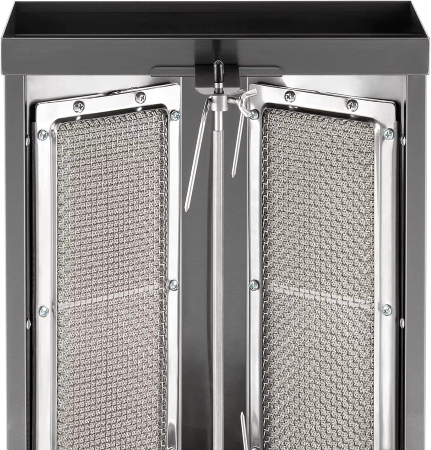 Bymaocar Kebab-Maker Gasgrill, vertikaler Barbecue-Grill in Silber, B/T/H: 48,0 x 30,0 cm - Bild 2