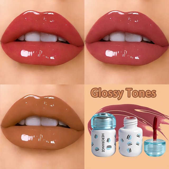 Herorange Dual-Finish Lippen-Set, Matt und Glänzend, Wasserfest - Bild 1