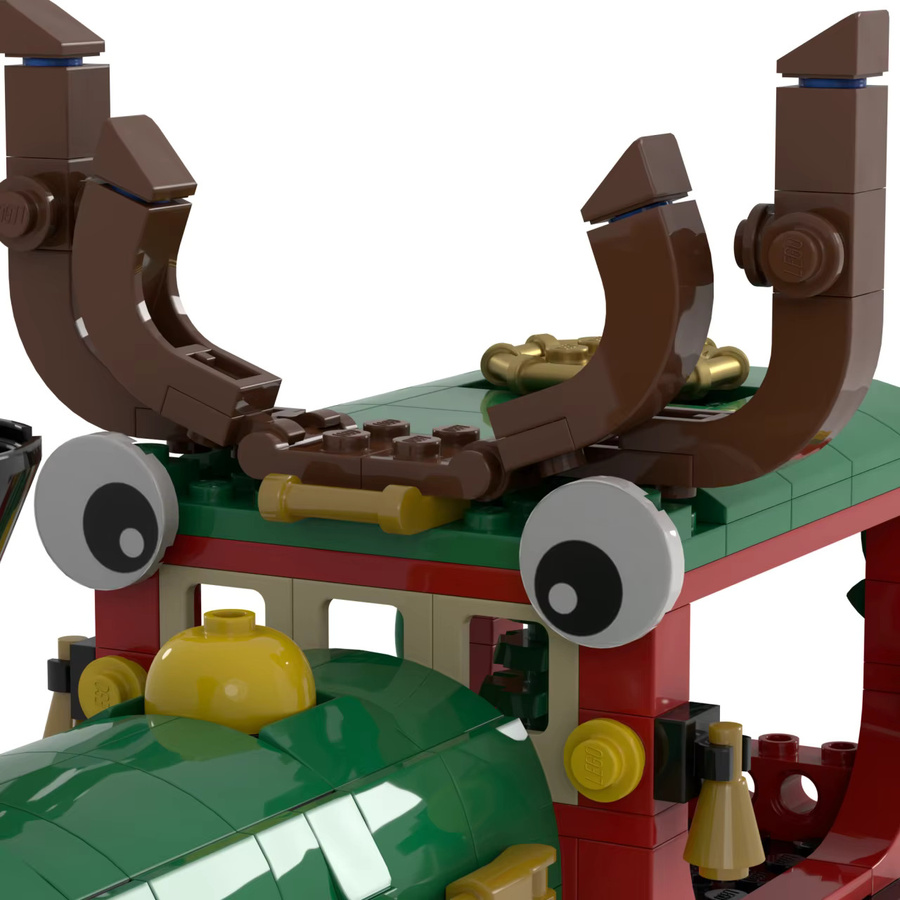 Sky Feather Elektrischer RC-Elch-Zug, Bausteine Spielzeug, Weihnachtsparty-Zubehör - Bild 4