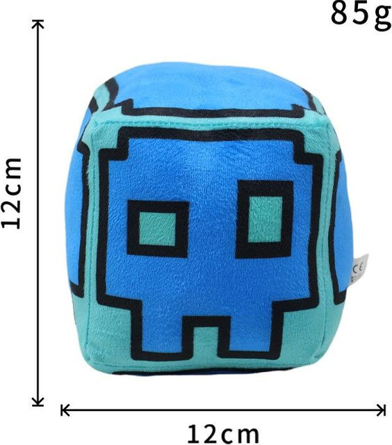 Bliboli Geometry Dash Geometrie Sprint Plüsch Spielzeug, Blau - Bild 1
