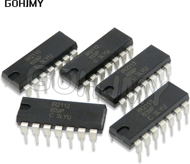 5 Stück GOHJMY DIP14 Gate Driver IC Set IR2110PBF IR2113PBF in Schwarz - Bild 1