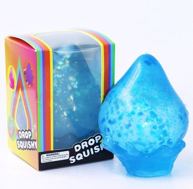 NeeDoh Dream Drop Squishy Spielzeug, blue, glitzernd, weich, langsames Aufgehen - Bild 1