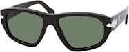 Persol PO 0050S Sonnenbrille, Vollrand, quadratisch, Kunststoff, Unisex, black green - Bild 1