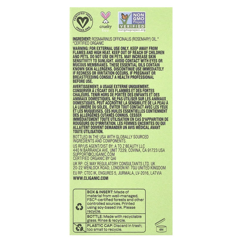 Cliganic Bio Rosmarin ätherisches Öl in brauner Glasflasche, 10 ml - Bild 2