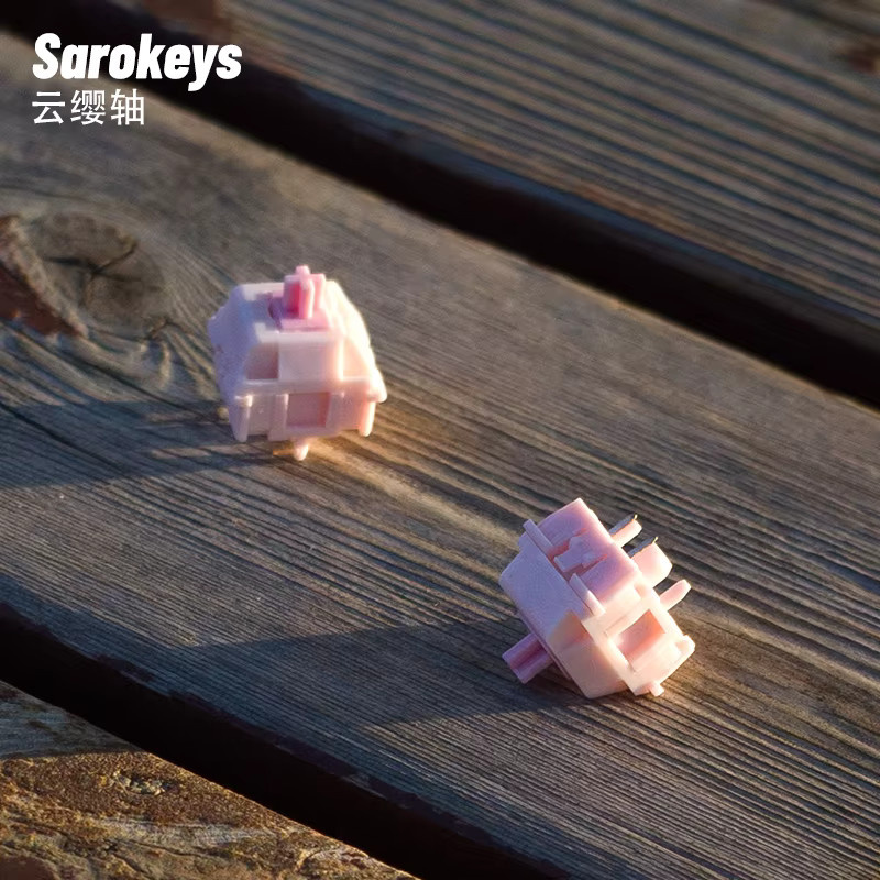 Sarokeys Yunying Lineare Mechanische Gaming-Tastatur Schalter in Pink mit 45 g Druckkraft und werkseitig geschmierter langer Feder - Bild 2