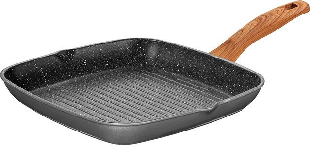 STONELINE Grillpfanne Back to Nature in Grau mit 2 Ausgüssen, Durchmesser: 28 cm - Bild 1