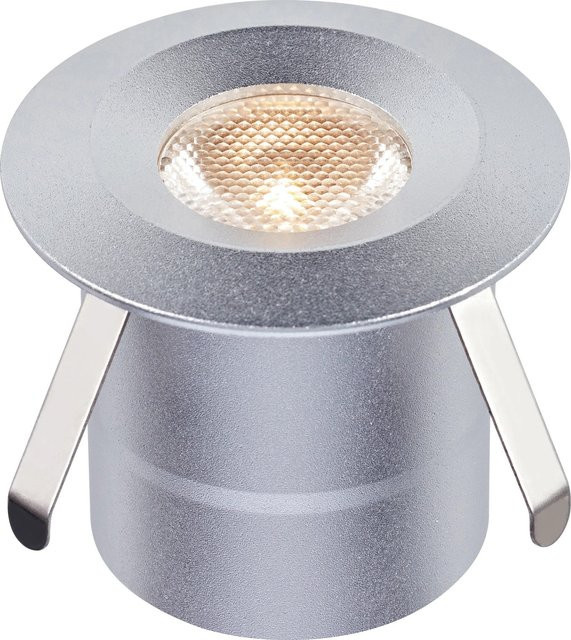 Budoni LED Bodeneinbauleuchte rund Silber aus Aluminium für Garten und Außenbereich, 5 Stück - Bild 1