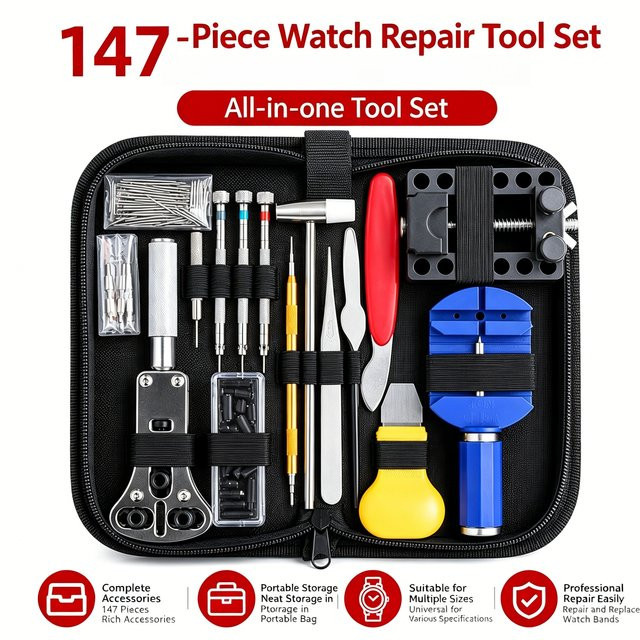 AZNM Uhrenreparatur-Set, Edelstahl, Silber, Unisex - Bild 1