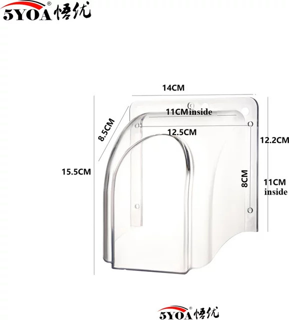 5YOA Wasserdichtes Kunststoff-Gehäuse für 86-Tasten-Türklingel und Zugangskontrolle, transparent, Breite: 15,5 cm, Tiefe: 14,0 cm - Bild 1