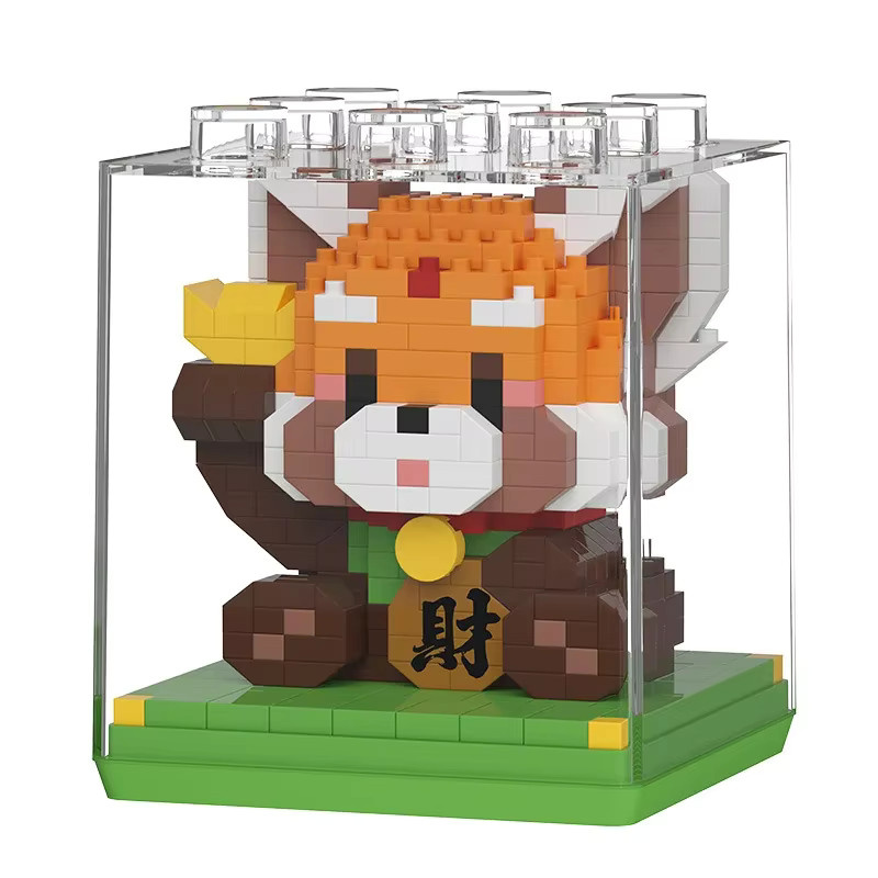 ENYE Glück Tier Micro Bausteine Maneki Neko, 3D Modell, Mini Ziegel Figur - Bild 4