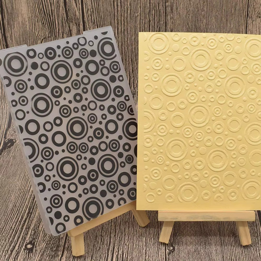 Kreis Blasen Kunststoff Prägeform Vorlage für Scrapbooking und Fotoalben zur Papier- und Kartendekoration - Bild 1