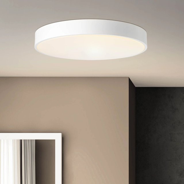 Brilliant Slimline LED Wand- und Deckenleuchte in Sand und Weiß, dimmbar mit Fernbedienung, Durchmesser: 49 cm - Bild 1