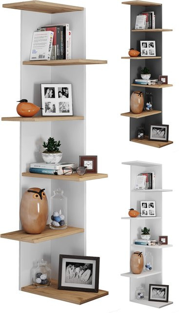 VCM Balos XL Holzregal hängend, Wandregal aus Holz, H x B x T: 140 x 37 x 37 cm - Bild 1