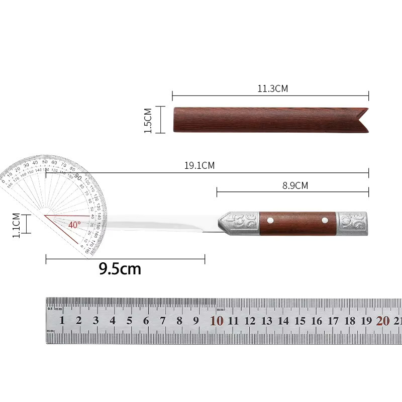 BAFENGS Professionelles Edelstahl-Outdoormesser in Rot als Allzweckmesser für Fleisch und Obst - Bild 5