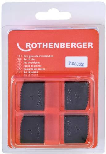 Rothenberger Gewindeschneidbacken BSPT R 1 Zoll aus Edelstahl in Schwarz - Bild 1