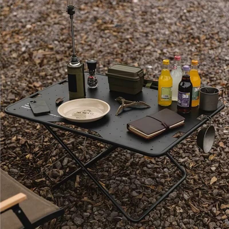 MOUNTAINHIKER Tragbarer Campingtisch aus Aluminiumlegierung, zusammenklappbarer Picknicktisch in Gelb - Bild 4